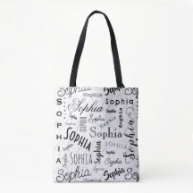 Sophia Typografie Schwarz-weiß