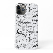 Sophia Typografie Schwarz Weiß