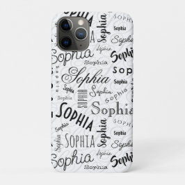 Sophia Typografie Schwarz Weiß Case-Mate iPhone Hülle