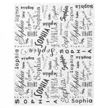 Sophia Typografie Schwarz Weiß