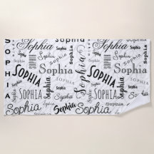 Sophia Typografie Schwarz Weiß