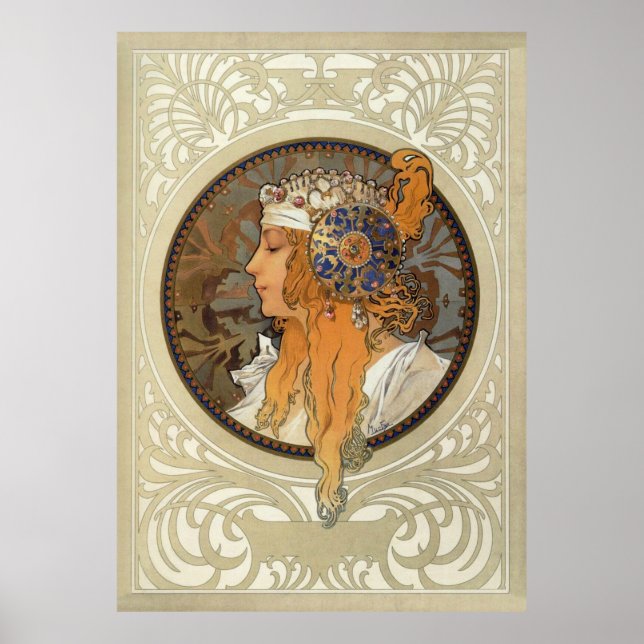 Sophia von Alphonse Mucha Poster (Vorne)