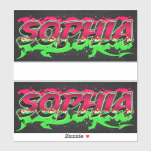 Sophia Vorname Name Graffiti Aufkleber Sticker