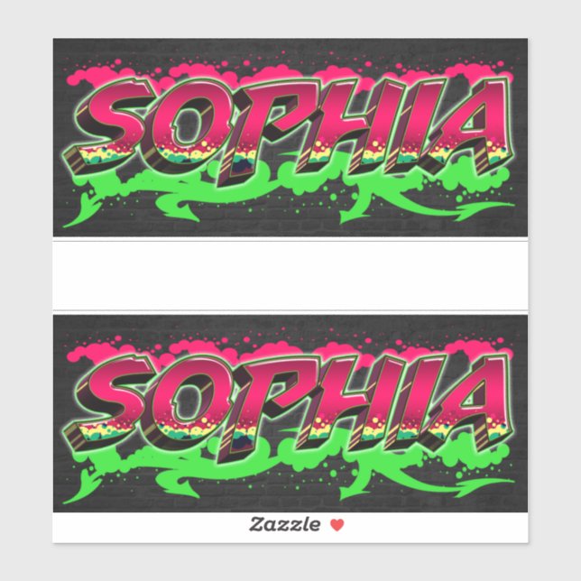 Sophia Vorname Name Graffiti Aufkleber Sticker (Blatt)