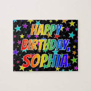 "SOPHIA" Vorname, Spaß "GLÜCKLICHER GEBURTSTAG" Puzzle