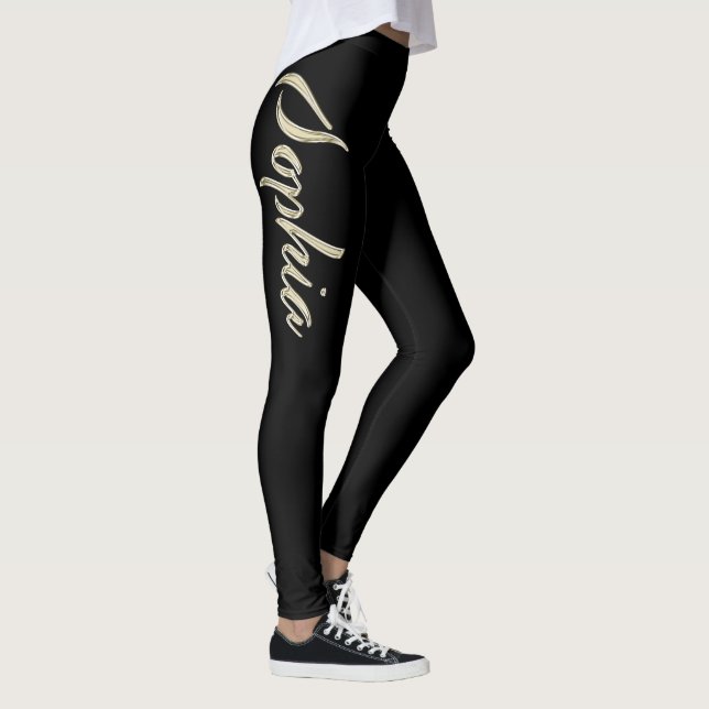 Sophia white gold Handwriting Hose Leggings (Rechts)
