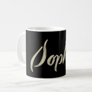 Sophia white gold Handwriting Tasse Kaffeetasse