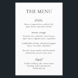 Sophia White Modern Wedding Menu<br><div class="desc">Moderne Hochzeitsmenü Flyer mit einem schlichten und dennoch eleganten Design.</div>