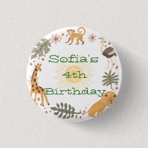 Sophias Dschungeltierisches Party Button