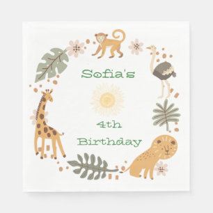 Sophias Dschungeltierisches Party Serviette