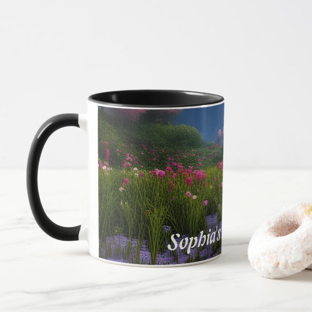 Sophias Morgentee Personalisiert anpassbar Tasse (Mit Donut)
