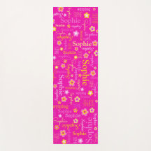 Sophie Blume nennen Yoga mat typografisch pink