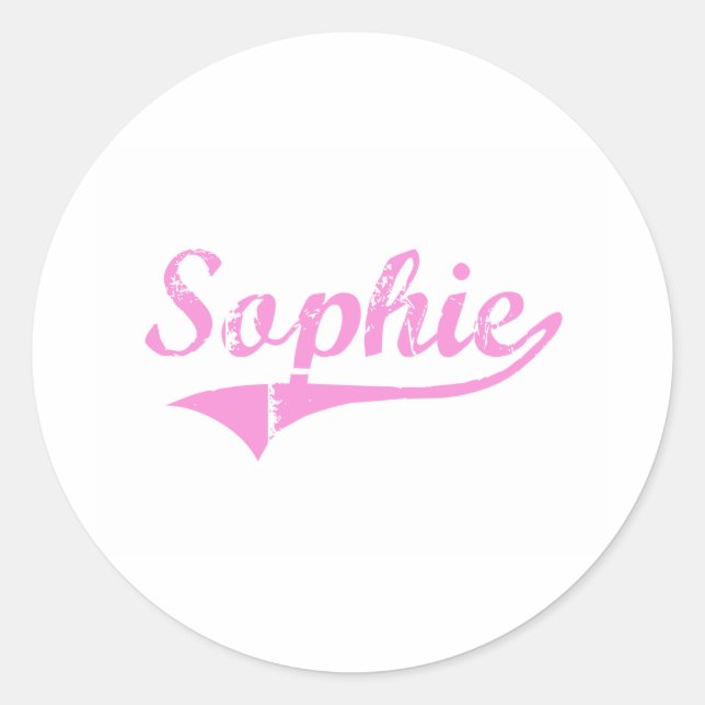 Sophie Classic Style Name Runder Aufkleber (Vorderseite)