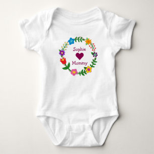Sophie Lieben Mommy Elegante Blume Persönlich gest Baby Strampler
