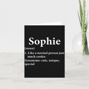 Sophie Name Definition Lustig D  Karte