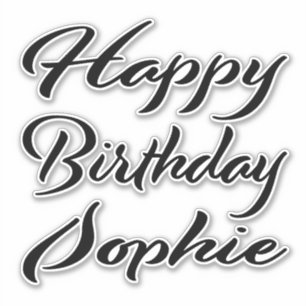 Sophie Name Vorname black Sticker Geburtstag