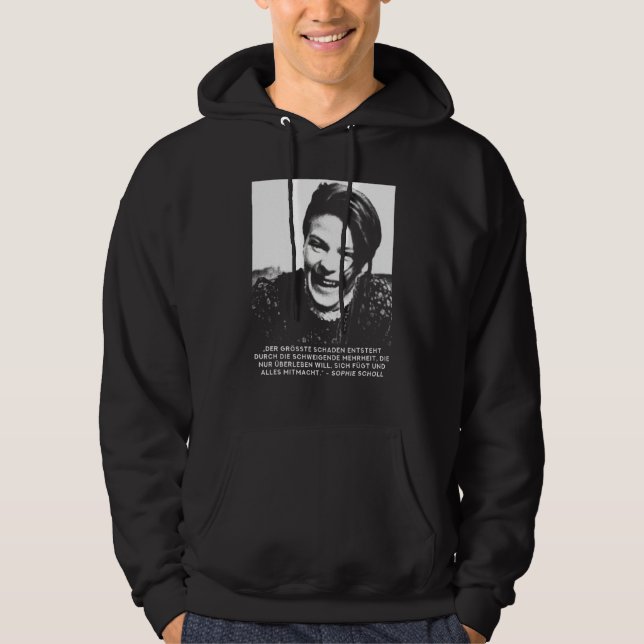 Sophie Scholl Freidenker für Frieden und Freiheit Hoodie (Vorderseite)