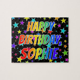 "SOPHIE" Vorname, Spaß "GLÜCKLICHER BIRTHTAG" Puzzle