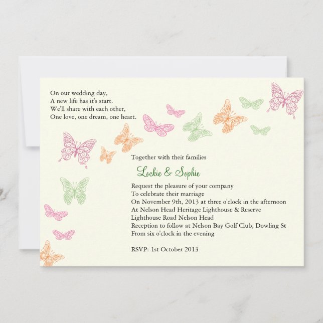 Sophie's letzte Hochzeit Einladung (Vorderseite)