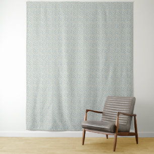 Sophisticated 1940s Dusty Blue Rosebud Vintage Pat Wandteppich