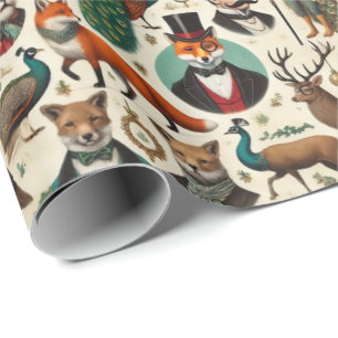 Sophisticated Aristocratic Christmas Wrapping Pape Geschenkpapier