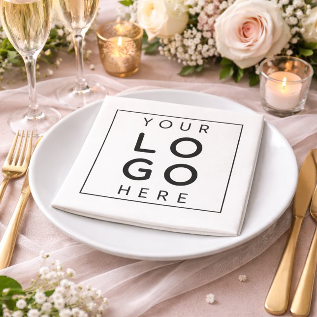 Sophisticated Black Minimalist Square Wedding Serviette (Sophisticated Black Minimalist Square Wedding Napkins)