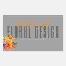 Sophisticated Floral Design Gray Orange Flowers