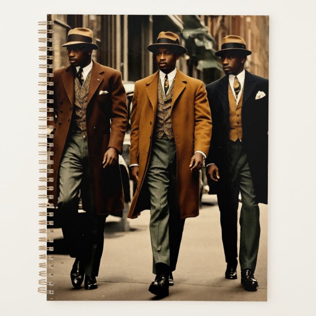 Sophisticated Harlem Renaissance Gentlemen Planer (Vorderseite)