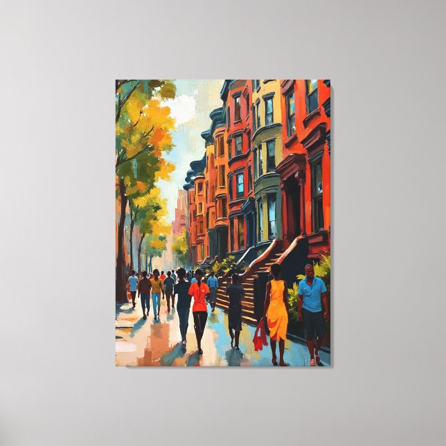 Sophisticated Harlem Renaissance Straße Leinwanddruck (Vorderseite)