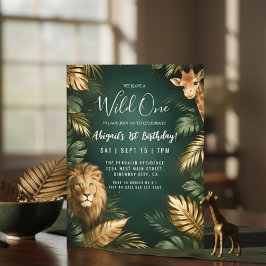 Sophisticated Jungle "Wilder Eins" 1. Geburtstag Einladung