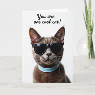Sophisticated Katzen-Geburtstagskarte Karte