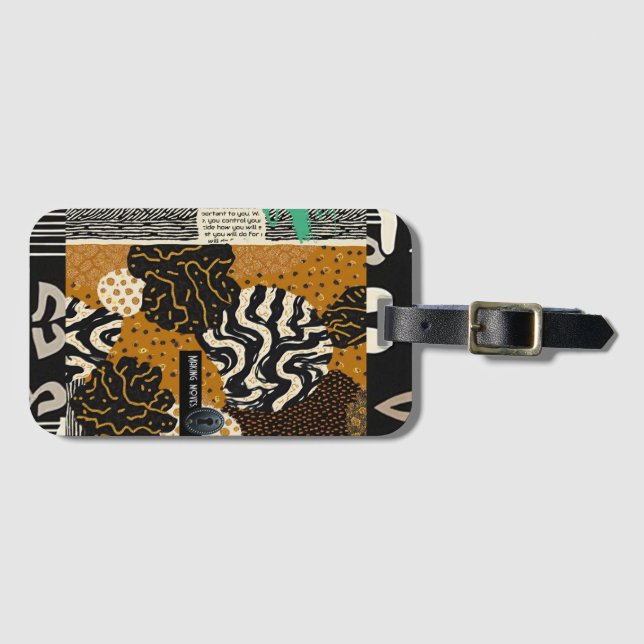 Sophisticated Luxury African Asian Caribbean Gepäckanhänger (Vorderseite (Horizontal))