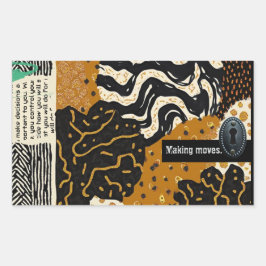 Sophisticated Luxury African Asian Caribbean Rechteckiger Aufkleber