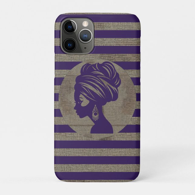Sophisticated Luxury African Caribbean Mudcloth Case-Mate iPhone Hülle (Rückseite)