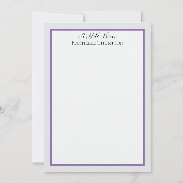 Sophisticated Minimalist Frame Note Card Mitteilungskarte (Vorderseite)