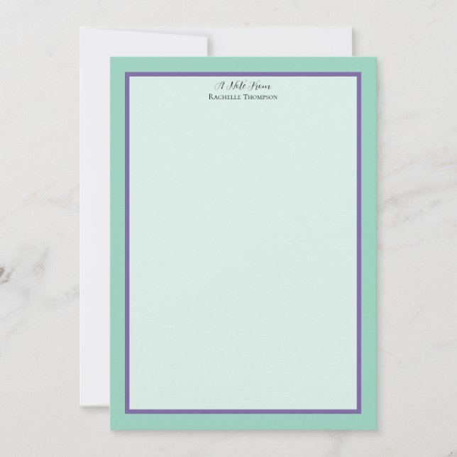 Sophisticated Minimalist Frame Note Card Mitteilungskarte (Vorderseite)
