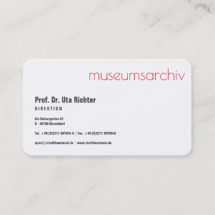 Sophisticated mit Schwarz und Rot Visitenkarte
