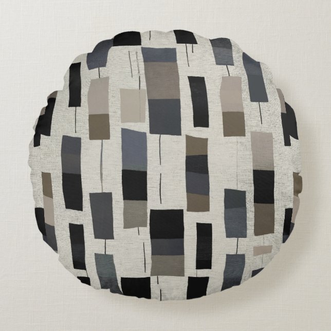 Sophisticated modern abstract rundes kissen (Vorderseite)