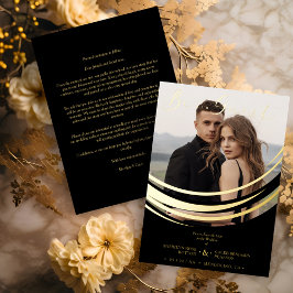 Sophisticated Modern Gold Abstract Geometric Shape Folieneinladung