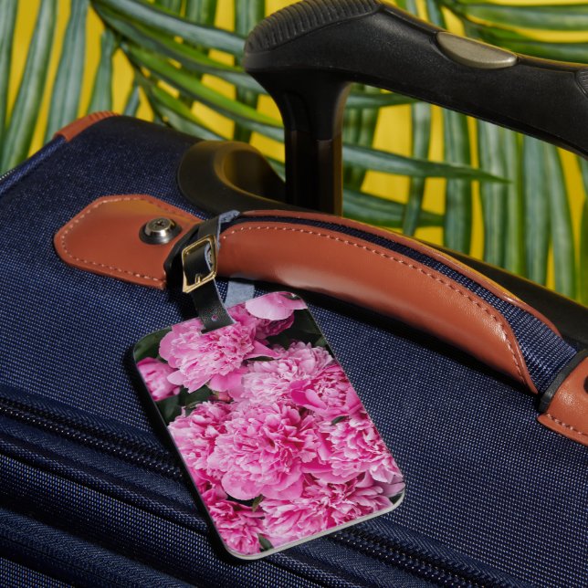 Sophisticated Pink Peony Gepäckanhänger (Vorderseite Insitu 1)