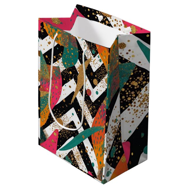 Sophisticated Souful Holiday Elegance  Mittlere Geschenktüte (Vorderseite Schrägansicht)