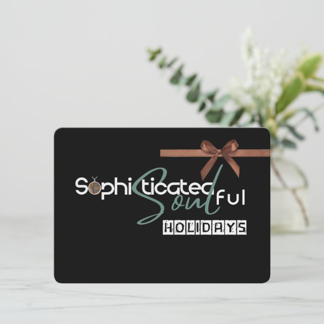 Sophisticated Soul    Feiertagskarte (Stehend Vorderseite)