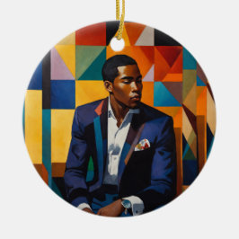 Sophisticated Soulful Holidays Keramik Ornament