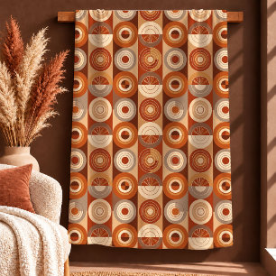 Sophisticierte Boho-Formen Braunes Rust-Bettdecke- Fleecedecke