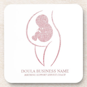 sophisticierte Rose Gold Doula & Geburtscoach Getränkeuntersetzer