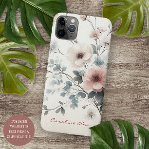 Sophistische elegante zarte Wasserfarben-Blumen Case-Mate iPhone Hülle