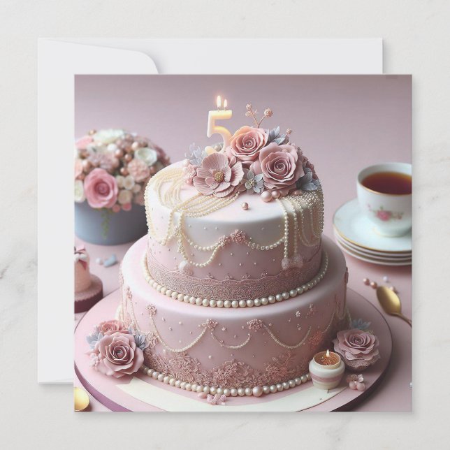 SOPHISTIZIERTE 5. BREITE JAHRESZEIT EINLADUNG (Vorderseite)