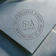 Sophistizierte Monogramm-Rücksendeadresse für Paar