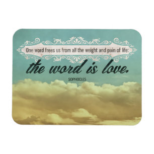 Sophokles Inspiration Zitat "Liebe" flexibel Magnet