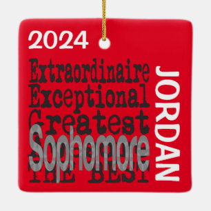 Sophomore Extraordinaire CUSTOM Keramikornament